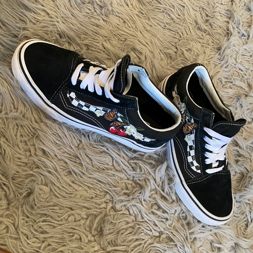 Vans Old Skool Checkered Floral Skate Shoes